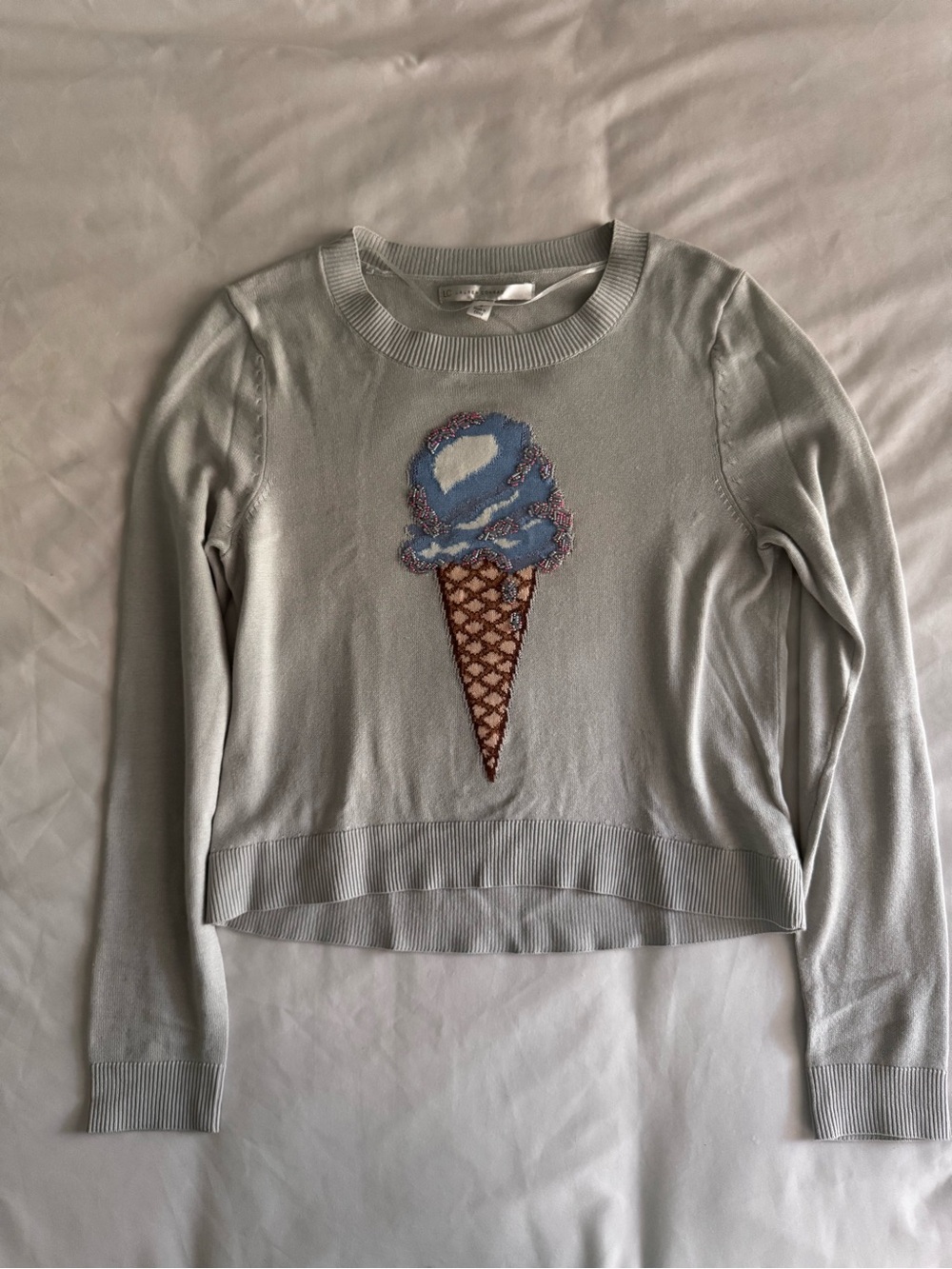 Lauren Conrad Ice Cream Beaded Sweater